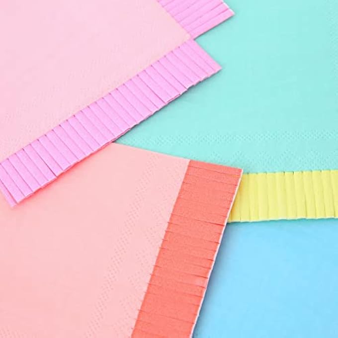 NEON FRINGE LARGE NAPKINS - Image 2